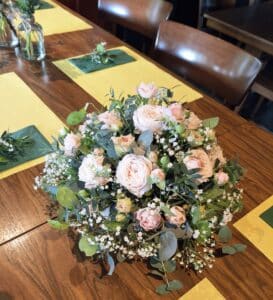 Tischdekoration für Hochzeit von Stielecht